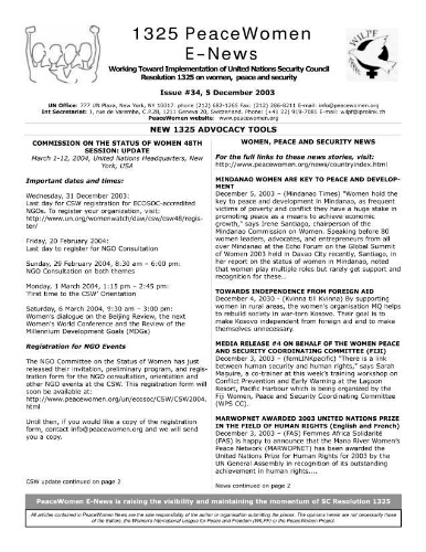 1325 Peace Women E-News [2003], 34 (Dec)