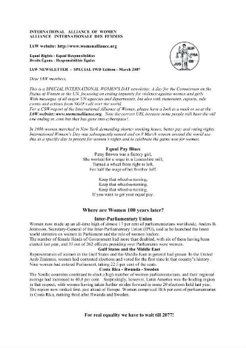 IAW newsletter [2007], 3 (March)
