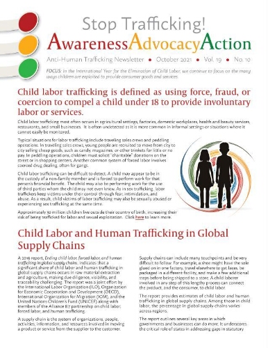 Stop trafficking! Anti-human trafficking newsletter [2021], 10 (October)