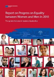 Report on progress on equality between women and men in 2010: the gender balance in business leadership