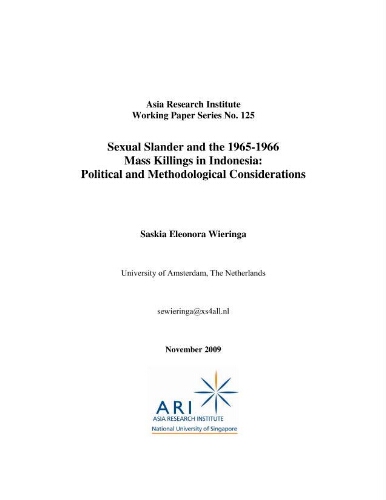 Sexual slander and the 1965-1966 mass killings in Indonesia