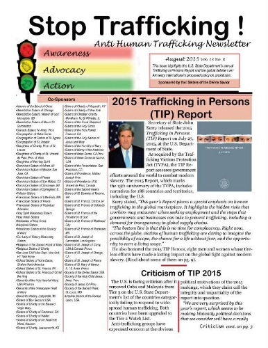 Stop trafficking! Anti-human trafficking newsletter [2015], 8 (August)