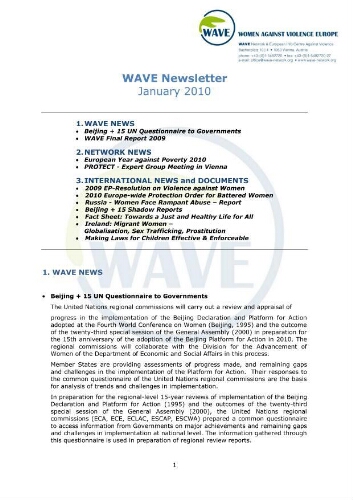 WAVE newsletter [2010], 35 (January)