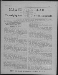 Maandblad van de Vereeniging voor Vrouwenkiesrecht  1912, jrg 16, no 9 [1912], 9