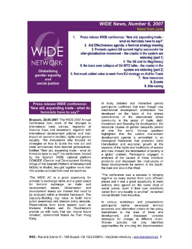WIDE newsletter = WIDE news [2007], 6