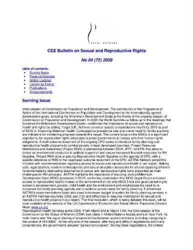 CEE Bulletin on sexual and reproductive rights [2009], 4 (72)