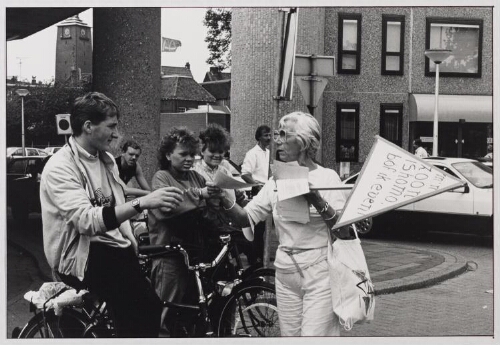 Demonstratie tijdens Roze zaterdag. 1987