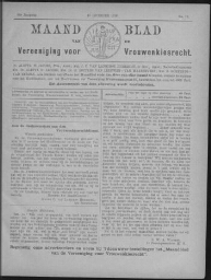 Maandblad van de Vereeniging voor Vrouwenkiesrecht  1916, jrg 20, no 13 [1916], 13