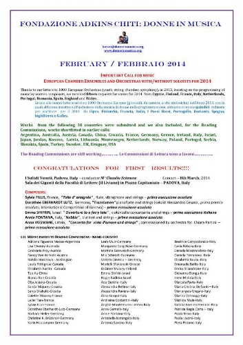 Fondazione Adkins Chiti [2014], February