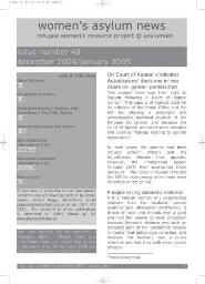 Women's asylum news [2005], 48 (Dec04/Jan05)