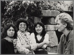 Voorvechtsters voor betere positie van zwarte vrouwen op de universiteit 1985