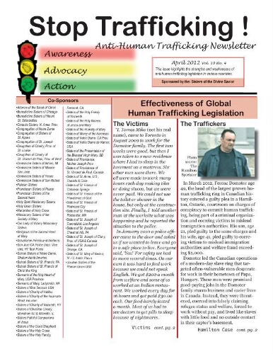 Stop trafficking! Anti-human trafficking newsletter [2012], 4 (April)