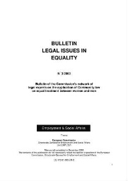 Bulletin legal issues in gender equality [2000], 3