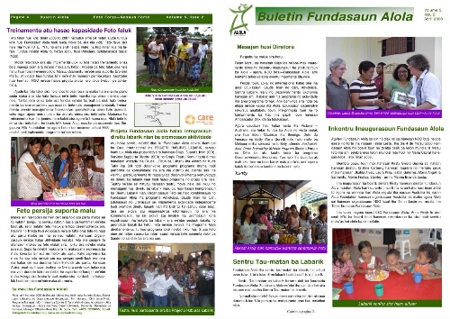 Fundasaun Alola bulletin [2008], 2 (April)