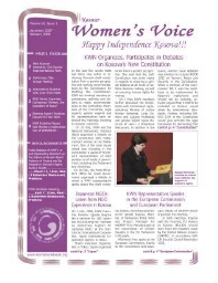 Kosovar women's voice [2008], 1 (Dec-Jan)