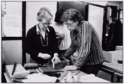 Timmercursus voor vrouwen. 1980