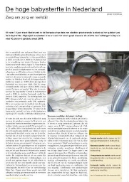 De hoge babysterfte in Nederland: zorg om zorg en leefstijl