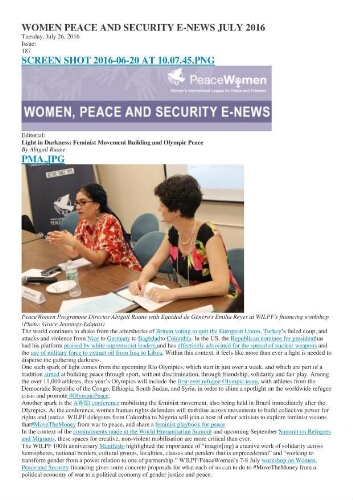 Women, Peace and Security e-news [2016], 187