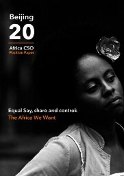 Equal Say, share and control: the Africa we want
