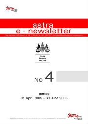 Astra e-newsletter [2005], 4 (April/June)