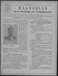 Maandblad van de Vereeniging voor Vrouwenkiesrecht  1917, jrg 21, no 10 [1917], 10
