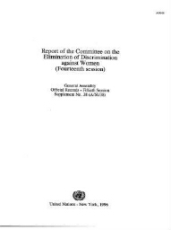 Report of the Committee on the elimination of discrimination against women (fourteenth session)