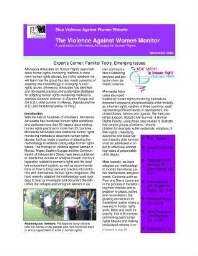 The Violence Against Women monitor [2004], 3 (November)