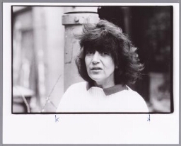 Portret van psychotherapeute  Susie Orbach. 1988