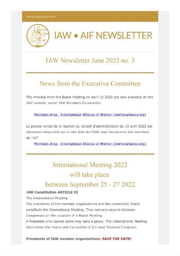 IAW newsletter [2022], 3 (June)