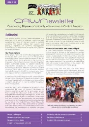 CAWN newsletter [2011], 25 (Summer)