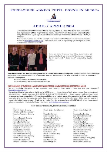 Fondazione Adkins Chiti [2014], April