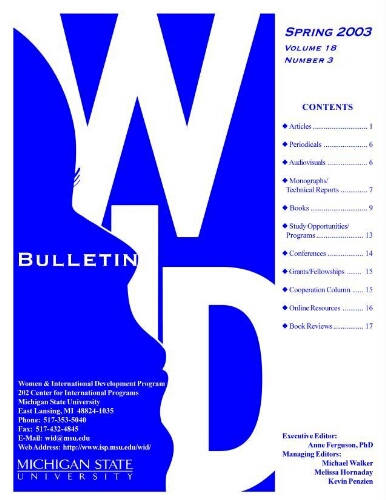 WID bulletin [2003], 3 (Spring)