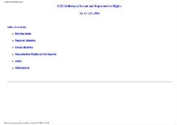 CEE Bulletin on sexual and reproductive rights [2005], 11 (33)