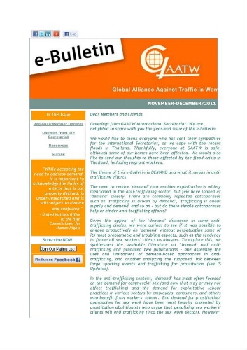 GAATW E-Bulletin [2011], Nov-Dec