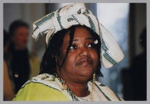 Marlène Ceder tijdens een Zamibijeenkomst in februari of maart 1999. 1999