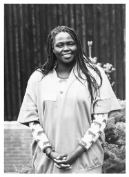 Wangari Maathai uit Kenia op bezoek bij NOVIB. 1986