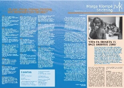 Nieuwsbrief Marga Klompé Stichting [1999], oktober
