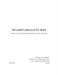 Het glazen plafond in de ICT-sector