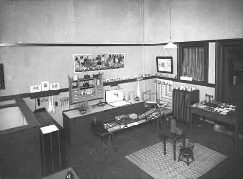 Interieur van de school en museum van Stichting Spel- en Opvoedingsvoorlichting. 1930
