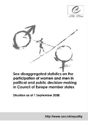Sex-disaggregated statistics on the participation of women and men in political and public decisionmaking in Council of Europe member states