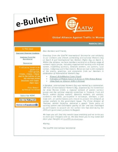 GAATW E-Bulletin [2011], March