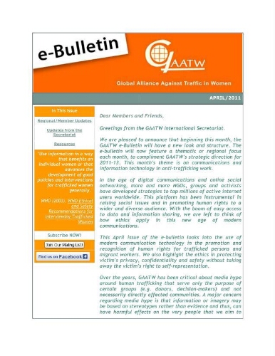 GAATW E-Bulletin [2011], April