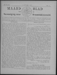 Maandblad van de Vereeniging voor Vrouwenkiesrecht  1910, jrg 14, no 12 [1910], 12