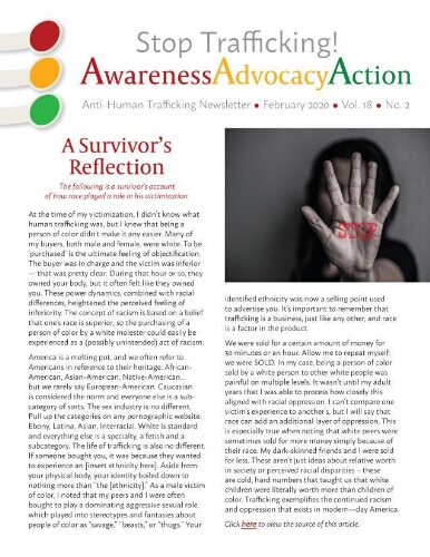 Stop trafficking! Anti-human trafficking newsletter [2020], 2 (Februari)