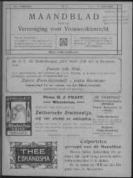 Maandblad van de Vereeniging voor Vrouwenkiesrecht  1908, jrg 13, no 2 [1908], 2