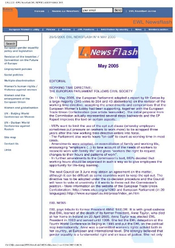EWL newsflash [2005], 4 (May)