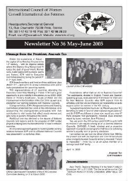 Newsletter International Council of Women [2005], 36 (May-June)