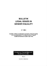 Bulletin legal issues in gender equality [2004], 1