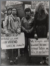 Demonstratie tegen vrouwenmishandeling 1982