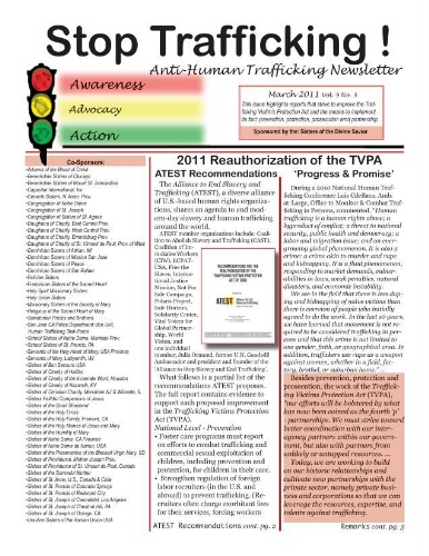 Stop trafficking! Anti-human trafficking newsletter [2011], 3 (March)